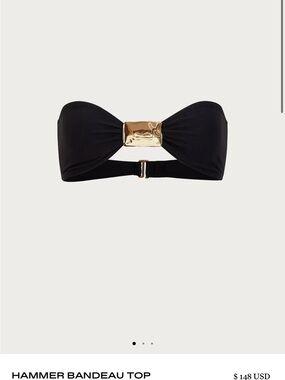 SAME Hammer Bandeau Top and Bottoms - Black with Gold Accent